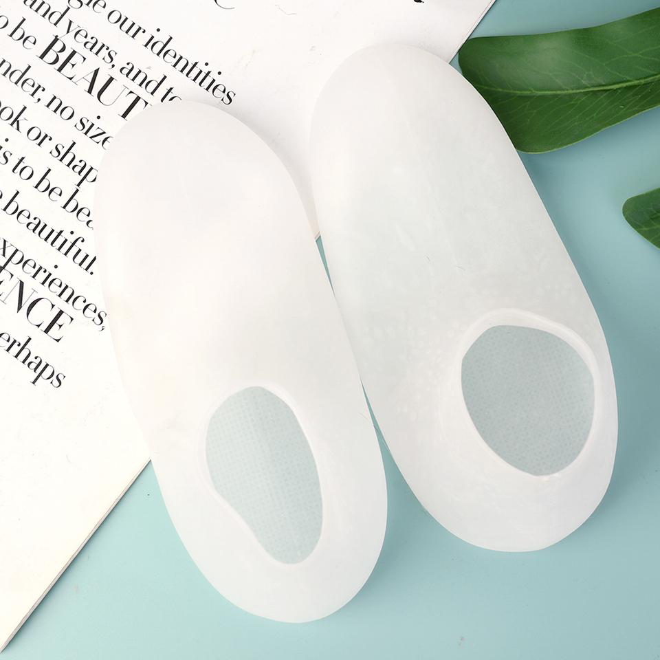 Silicone Moisturizing Foot Socks, Reusable Foot Care Socks for Heel Cracked, Dry Feet Treatment, Overnight Moisturizing, Anti-Slip Design