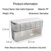 Double Layer Transparent Cable Organizer Box PP Material Dustproof Data Cable Storage Container for Desktop Office Home Dorm