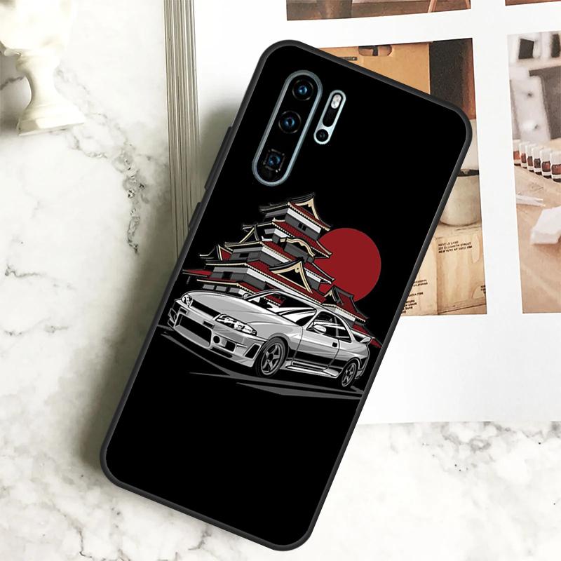 JDM Cars For Huawei Nova Y70 Y72 Y73 Y60 Y90 Y61 Y91 7i 8i 11i 12i 12s 9 10 SE P20 P30 P40 Lite Case
