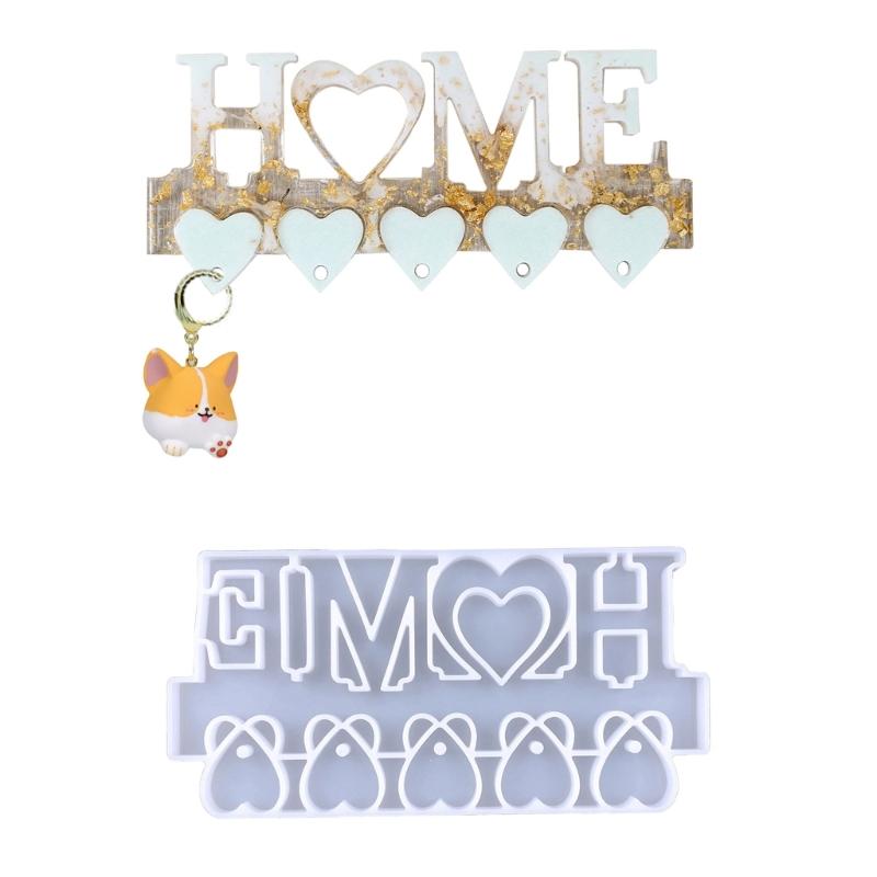 Portable Key Storage Shelf Form Wall Hangings Shelf Hook Storage Rack Mold Compact Silicone Rack Mold for Easy Projects