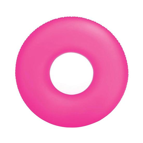 Swimming Ring Inflatable Leakproof Fluorescent Light Neon Light Portable Pool Swim Ring Summer Vacation Water Activities Pool Float