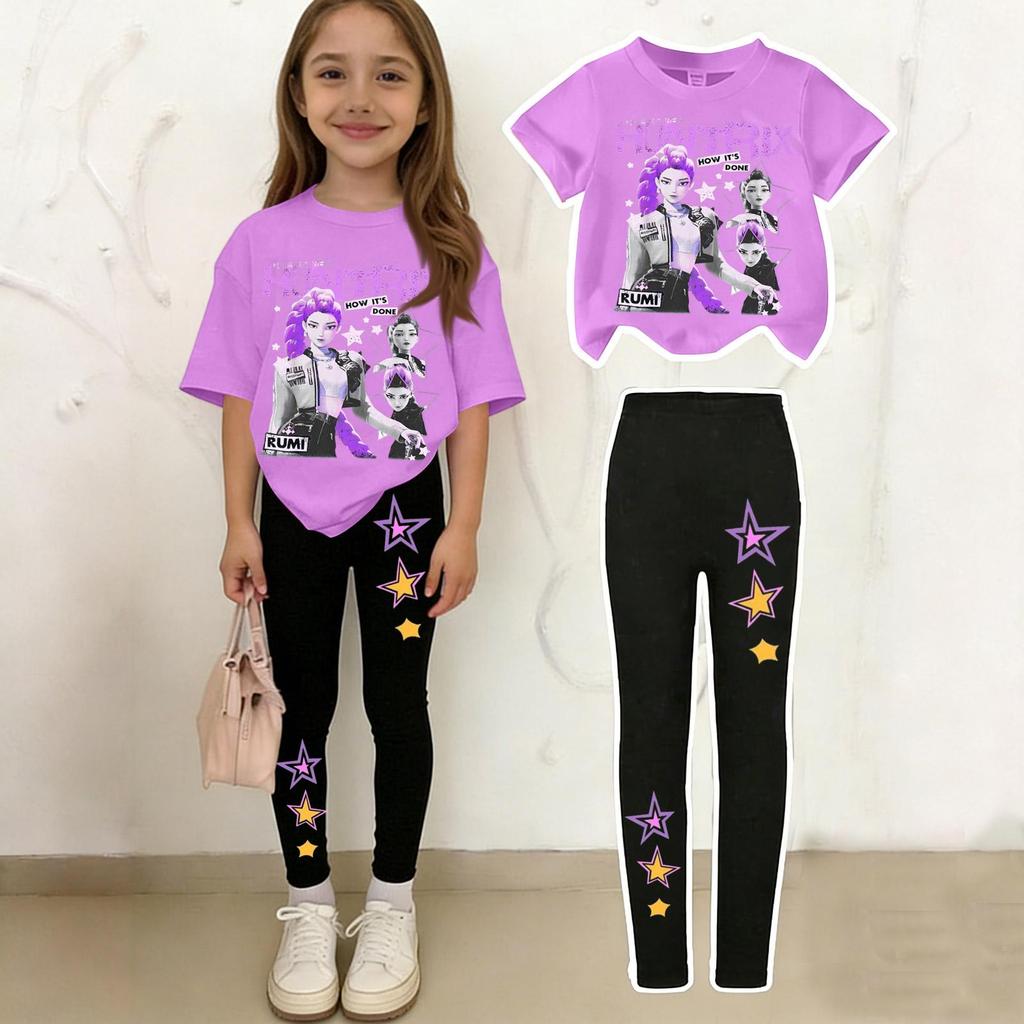 Children's Casual Short-sleeved Printed Short-sleeved Shirt And Pants Two-piece Set