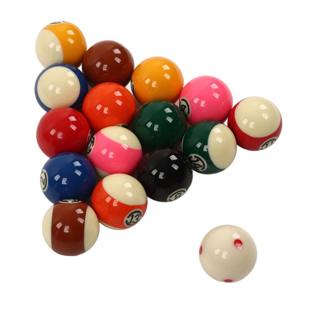 5.72cm Billiards Balls 16 Pieces Large Size American Style Resin Pool Balls Set for Entertainment