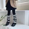 1 Pair Kids Striped Leg Warmers Warm Knitting Knee High Socks Stylish Socks Sleeve Winter Essential Clothing Accessories