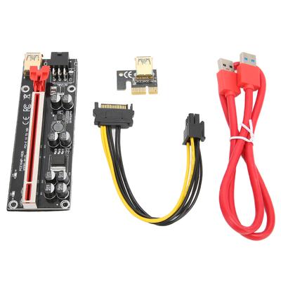 PCIE Riser Card 8 Firm Capacitors Strong Anti Interference GPU 1X To X16 for Windows 7 for Windows 8