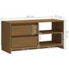 VidaXL Meuble TV Marron miel 80x31x39 cm Bois de pin massif