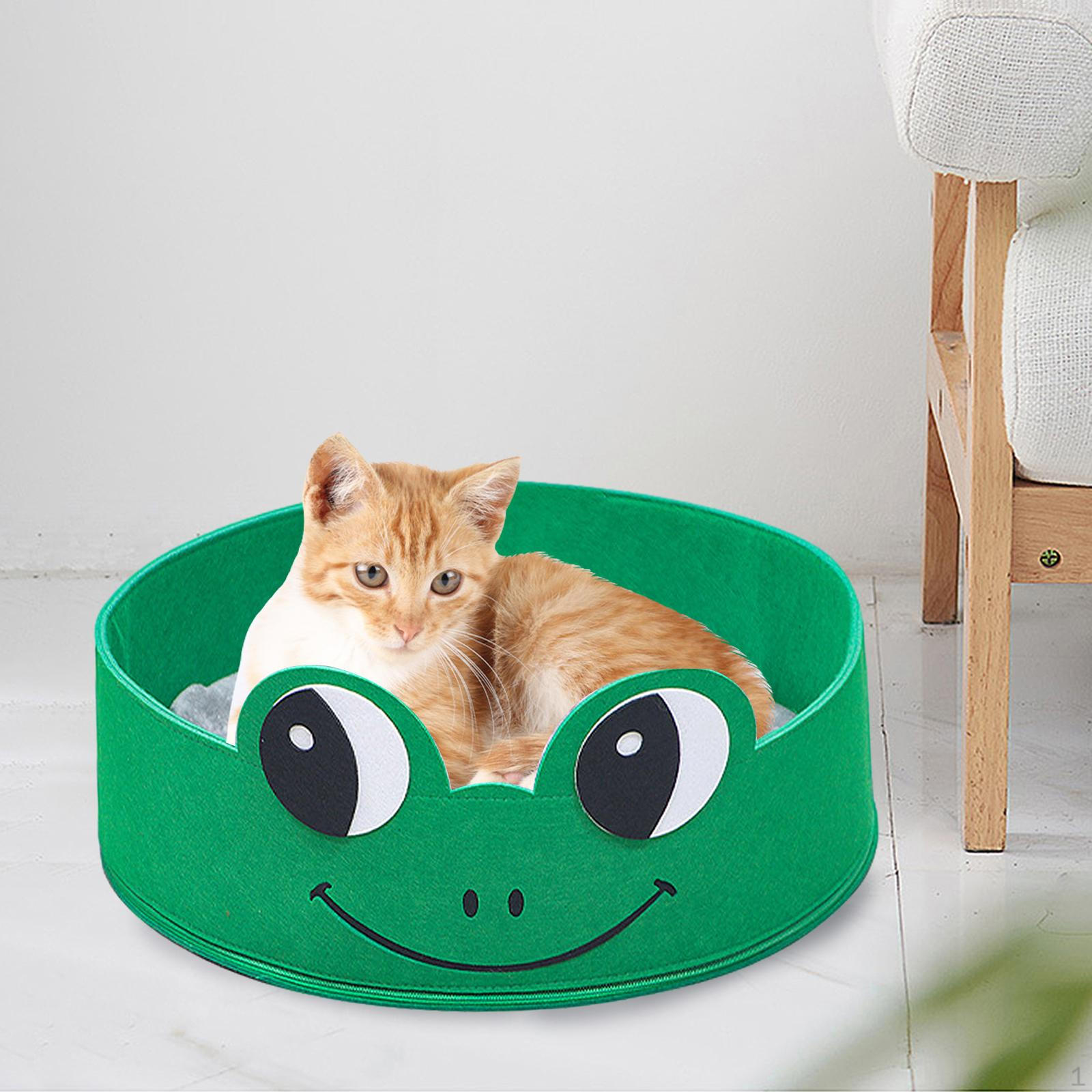 

Корзина для кошачьей кровати, противоскользящее дно, съемное, теплое, утолщенное, мягкое, милое, портативное, моющееся, для маленькой собаки