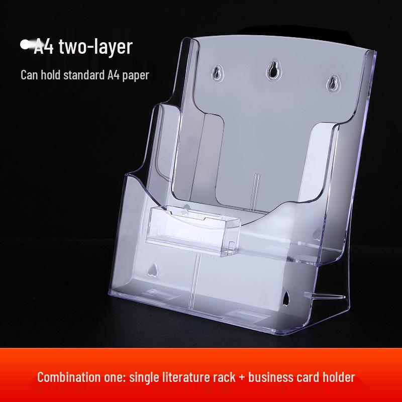 A4 Acrylic Three-Layer Brochure and Leaflet Display Stand