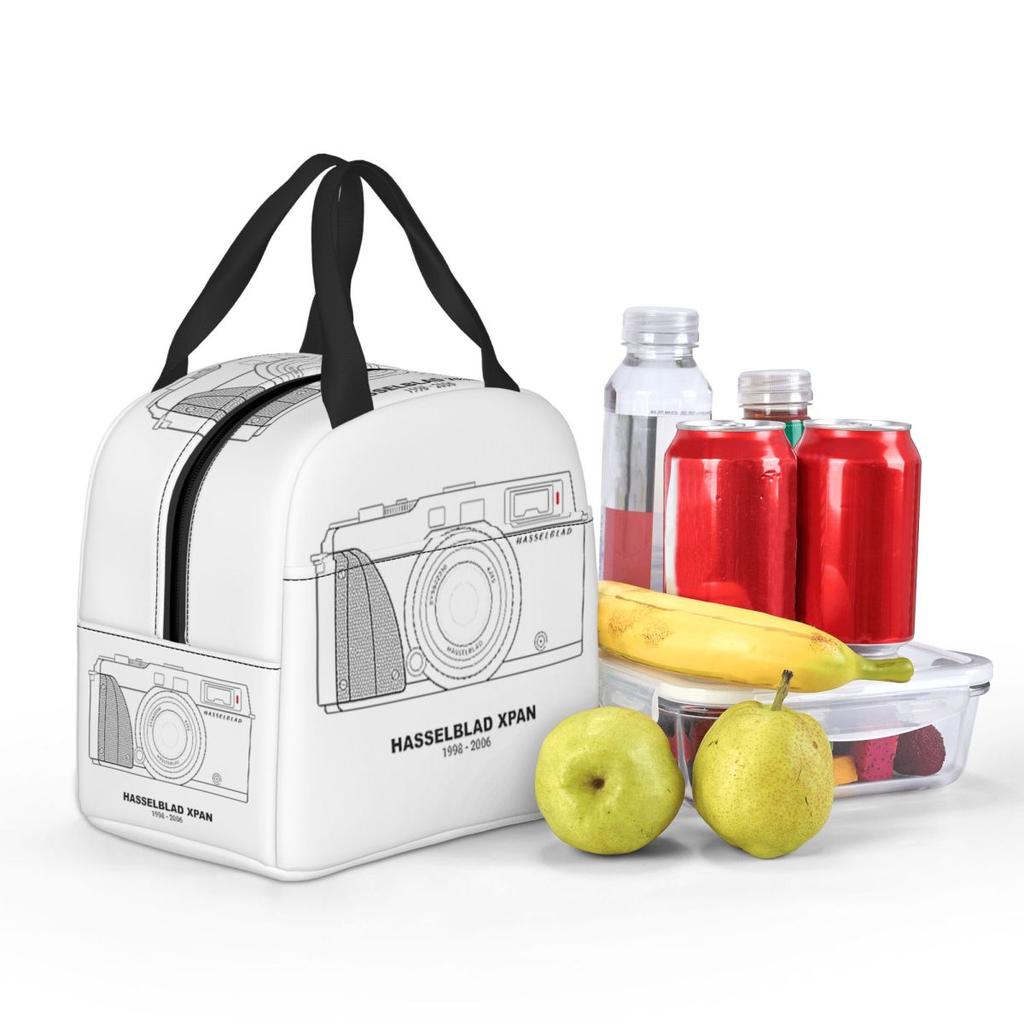Vintage Film Photography Hasselblad XPan Insulated Lunch Bag for Women Office Cooler Thermal Food Box Tote Lunch Boxes Container
