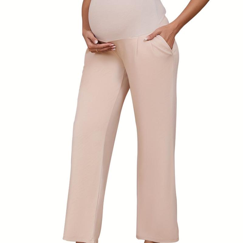 

Fleece-Lined Maternity Pants - New European & American Style M хаки