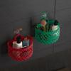 No Drill Kitchen Storage Basket Drainage Shelf Toiletry Holder Box Hanging Storage Basket  Home Use
