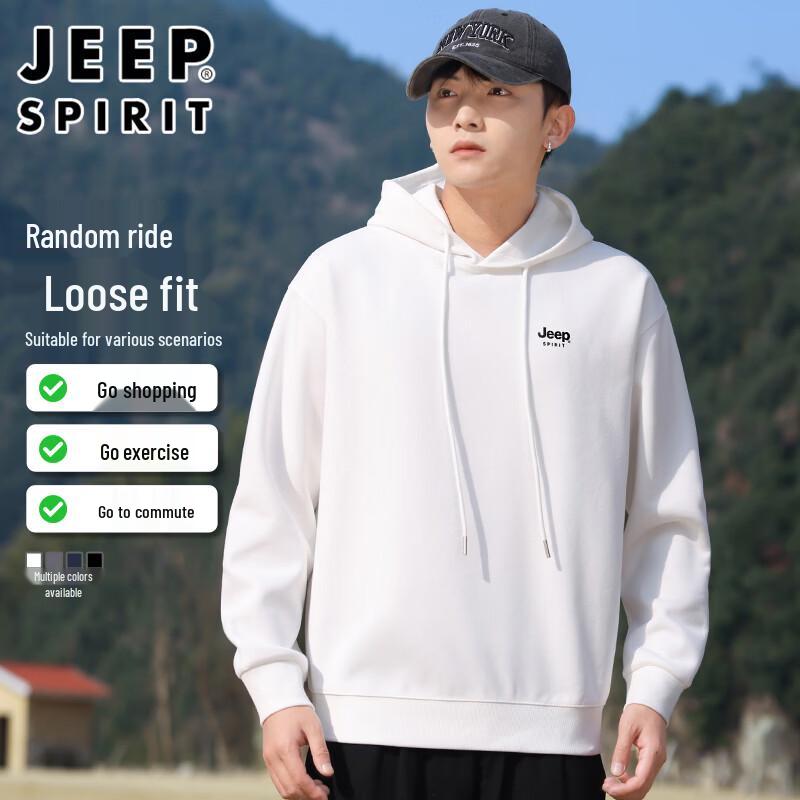 JEEP SPIRIT Unisex Loose Fit Hooded Sweatshirt L