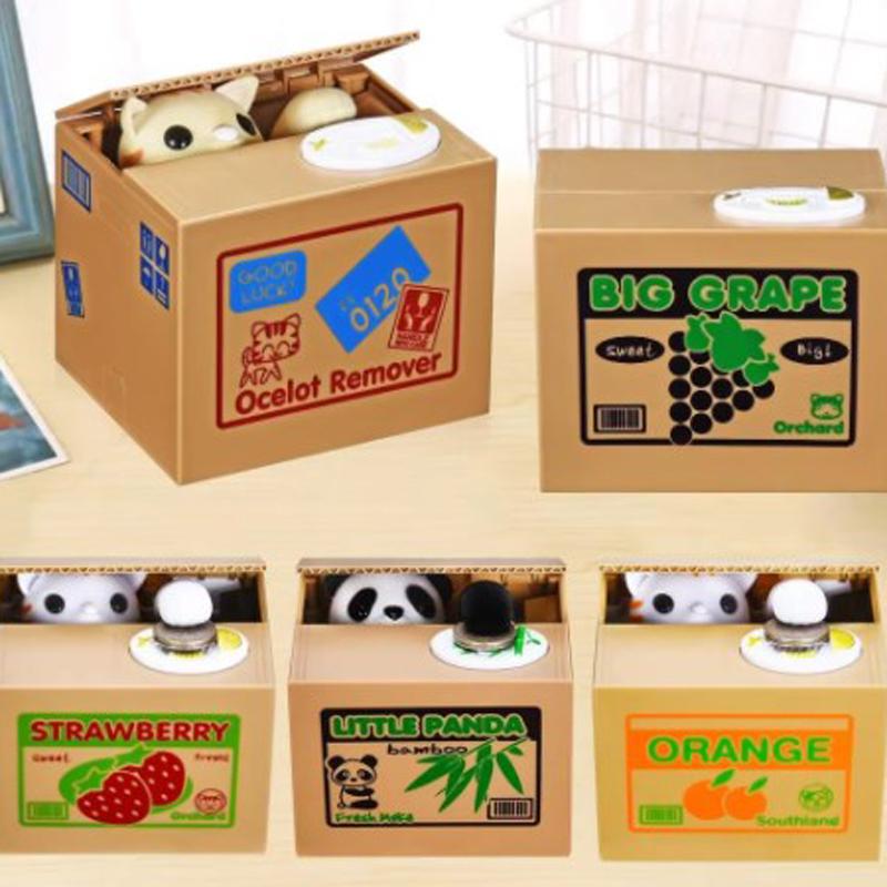 Creative Animal Saving Jar Electronic Money Bank Stealing Money Panda Children's Toys Large Capacity Money Box Home Decorations