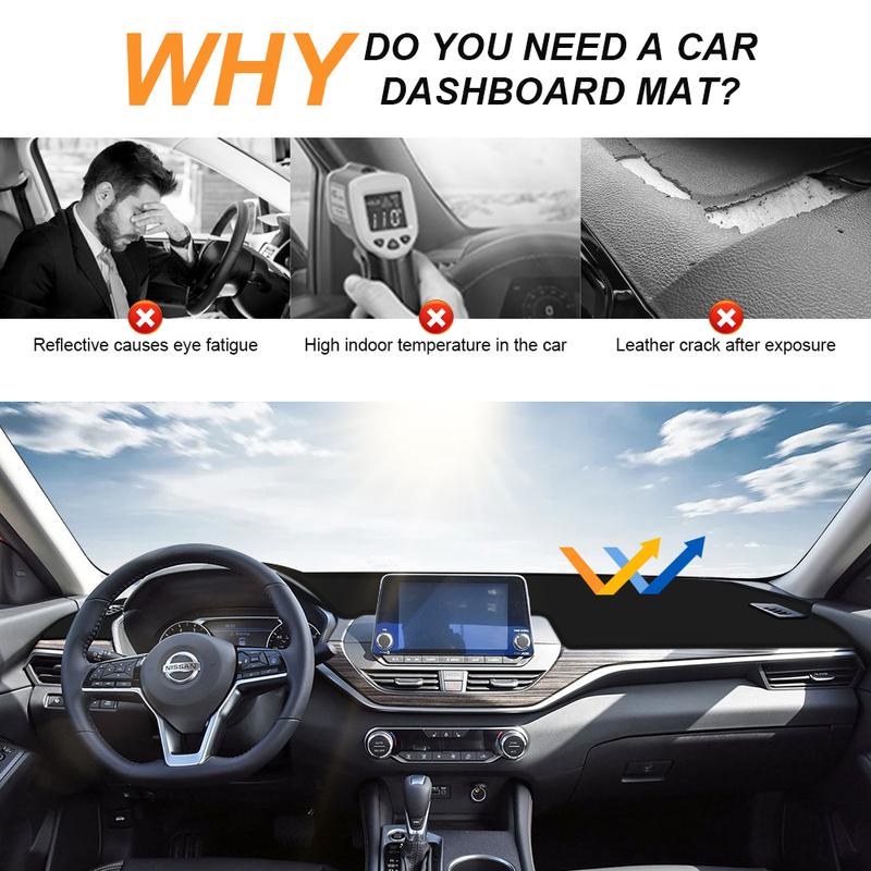 For Nissan Altima  -2025 Car Dashboard Cover Mat Pad Dashmat Dash Sunshade Anti-Glare Sun-proof Carpet Car Accessories