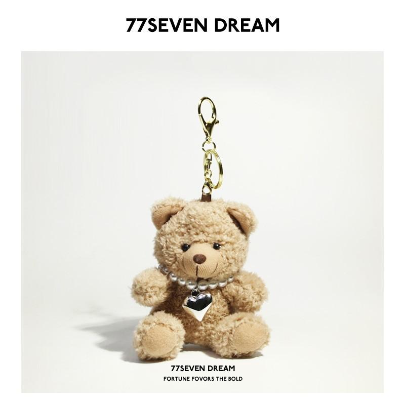 

Cute Aviator Bear Plush Keychain, Soft Teddy Bear Bag Charm with Sunglasses & Sweater