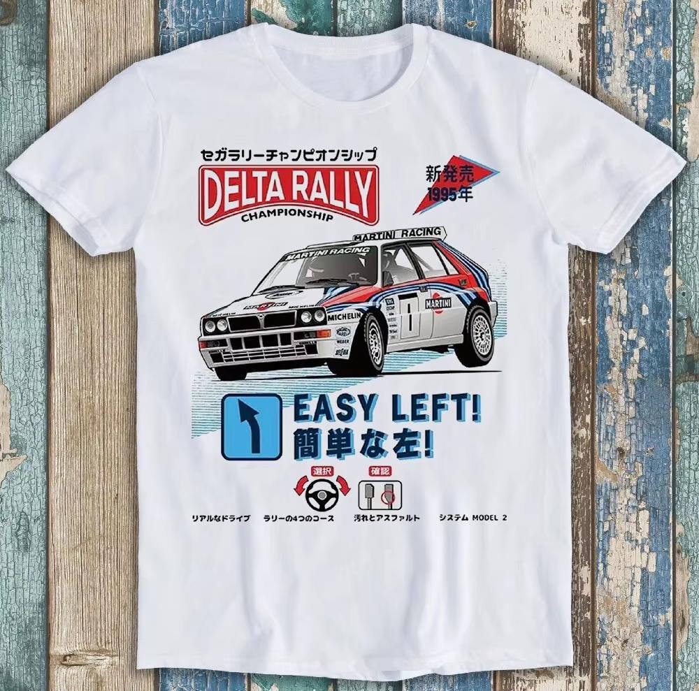 2026 New Martini Racing Delta Rally Arcade Funny Gift Tee T Shirt Men s and Women s Same Crew Neck Pure Cotton T-shirt S белый
