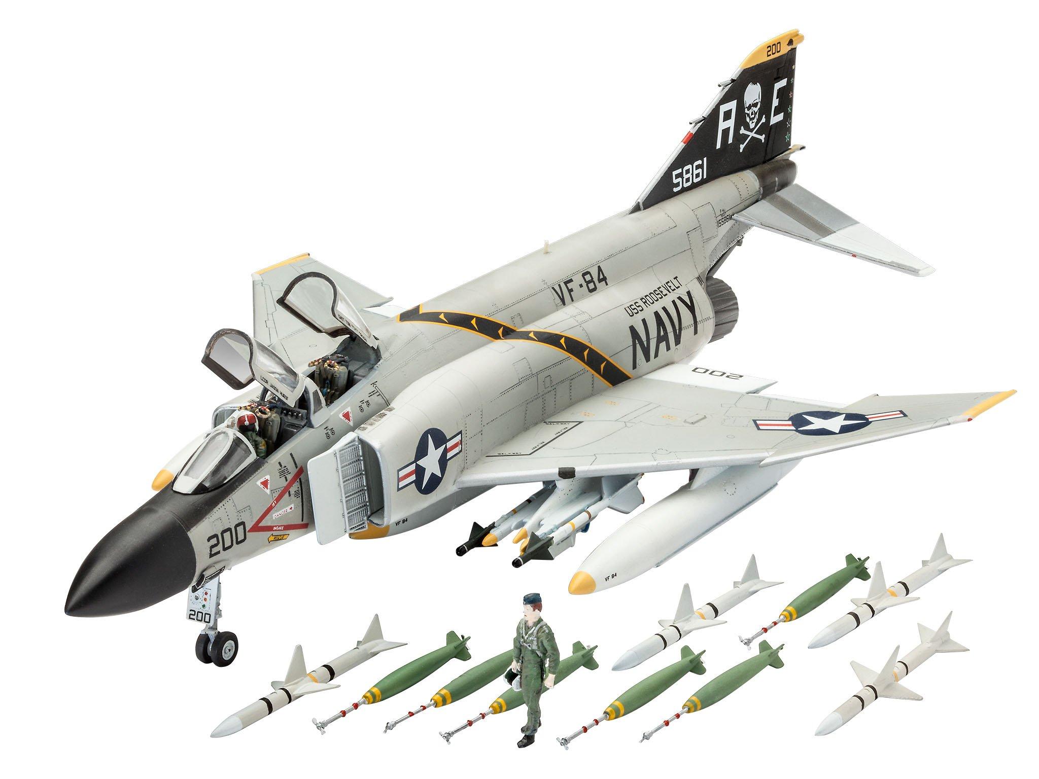 

German Revell 1/72 scale US Navy F-4J Phantom US Navy plastic model kit 03941