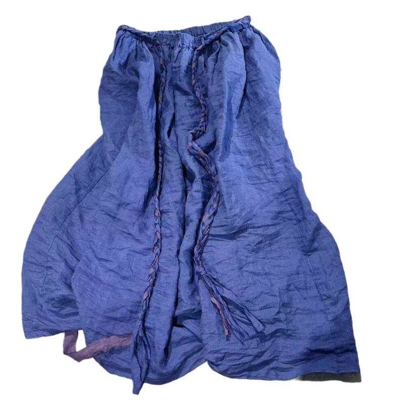 Johnature Woman Spring Casual Solid Color Retro Personality Skirt Fashion Niche Chinese Style Vintage Skirt