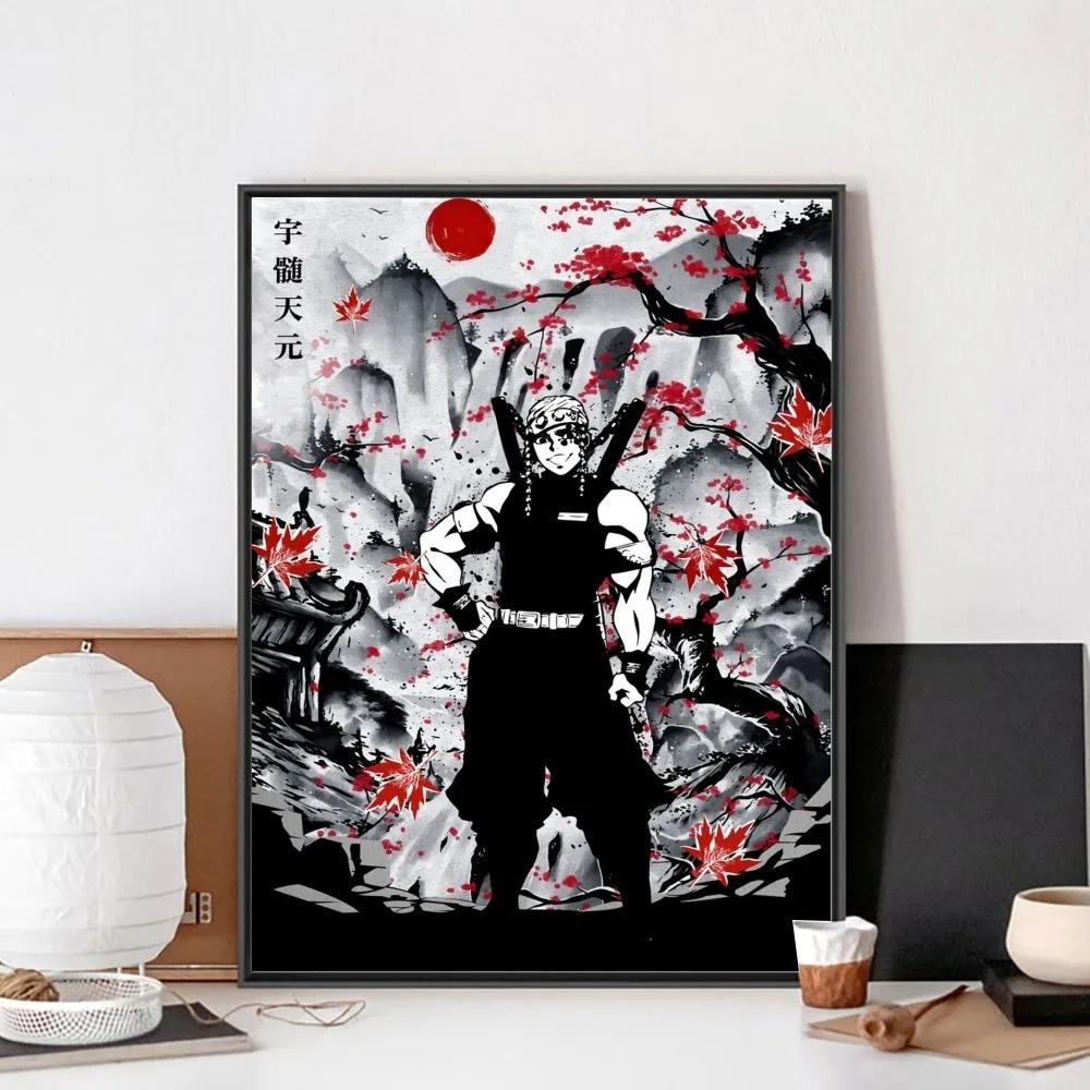 Demonic Killer Tengen Uzui Poster Canvas Painting Bar Retro Poster Modern Home Living Room Bedroom Study Decorative Art