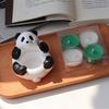 Adorable 3D Gypsum Cartoon Panda Candle Holder - Handmade Scented Candlestick Long-lasting Fragrance Ambience Decor Gift