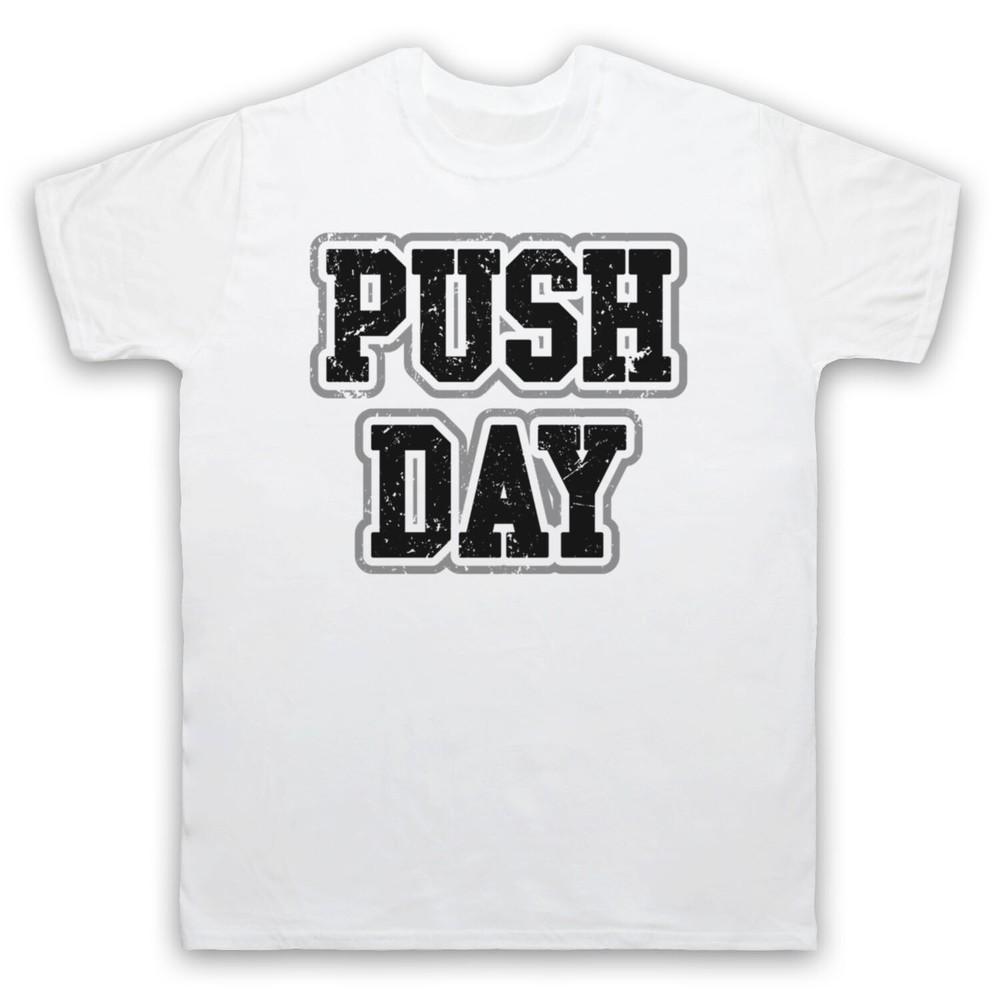 

Push Day Bodybuilding Workout Slogan Gym Weightlifting Mens And Womens T-Shirt 3XL