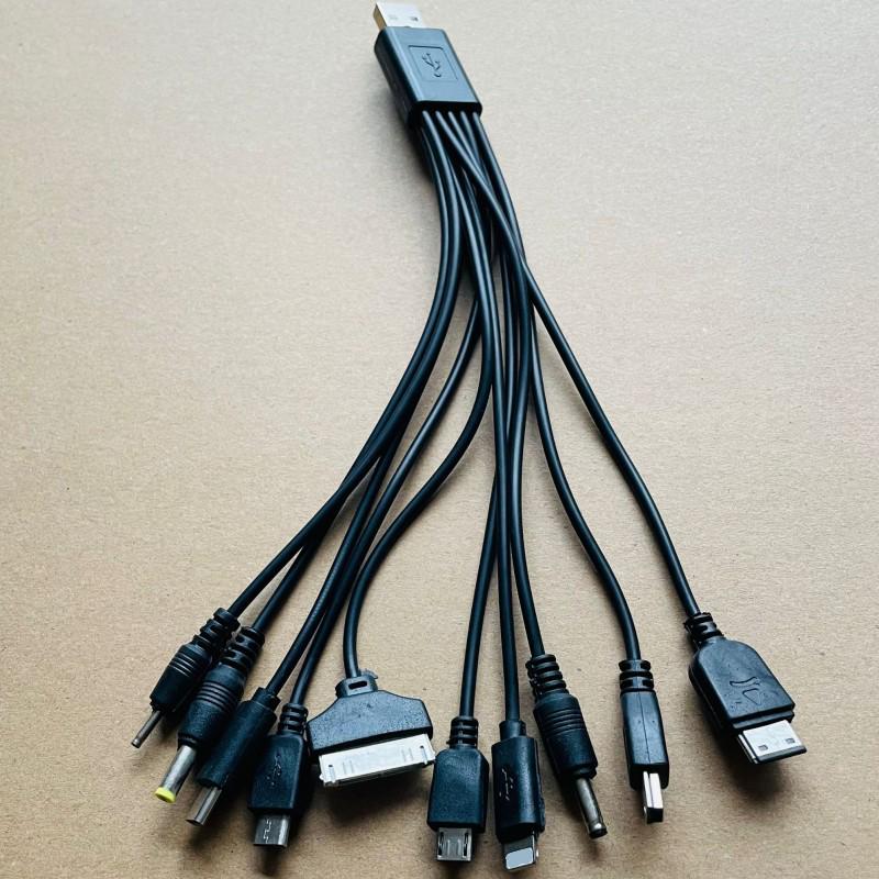 10-in-1 Multi-Functional Charging Cable for Apple, Huawei, Type-C, and Android Devices