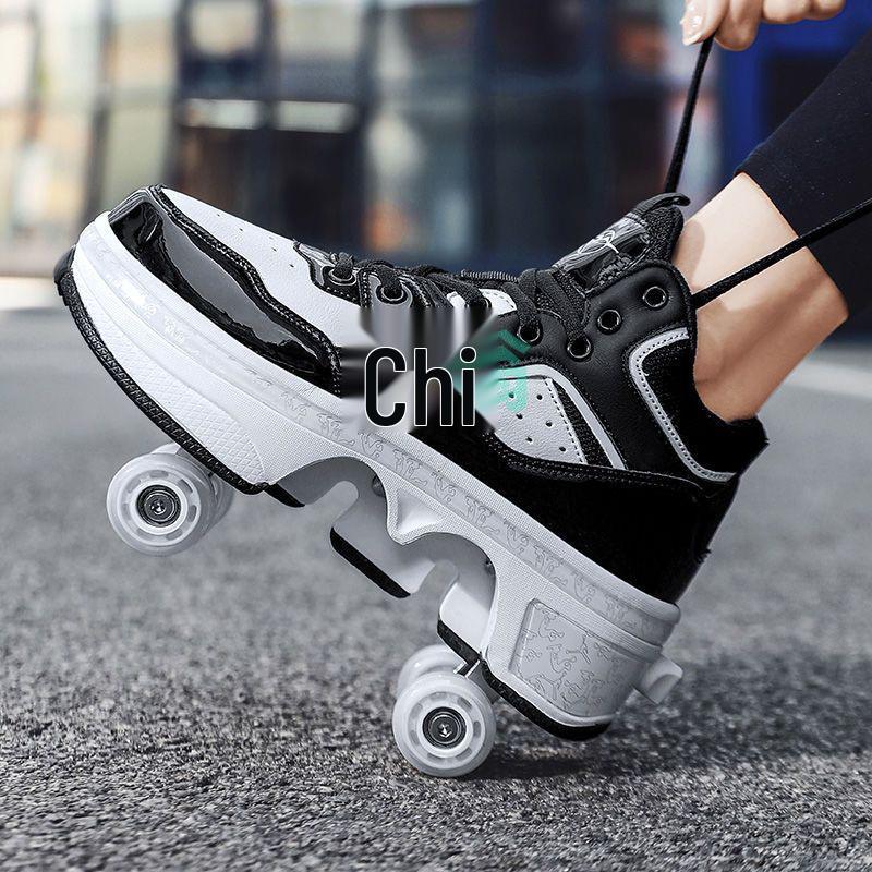 XSZ Chlapecké čtyřkolečkové brusle: Stylové, zatahovací brusle pro děti a dospělé