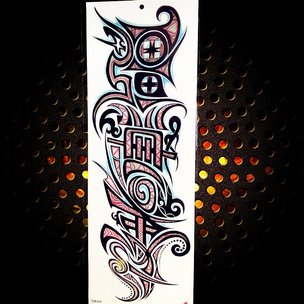 Full Arm Robot Temporary Tattoo Sticker Fake Black Long Maori Totem Tattoos For Men Women Body Art Arm Legs Sleeve Tatoo Sticker For Holiday