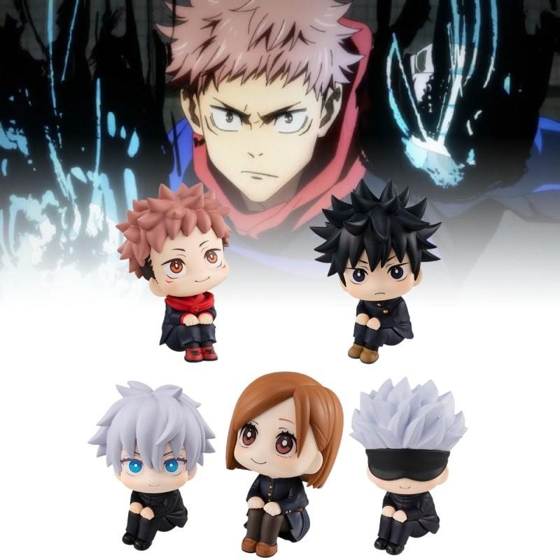 Adorable Jujutsu Kaisen Pvc Figure Set Includes Gojo Itadori Nobara And Fushiguro