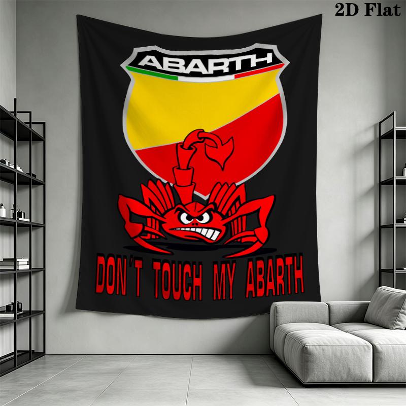Abarth Wall Tapestry Aesthetic Wall Hanging Printed Fabric Blanket Decorative Tapestries for Bedroom Living Room Home Decor