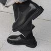 Men's Leather Shoes New Autumn Niche British Casual Men's Shoes Thick Sole Heightening Big Head Derby Tide Shoes 68661-J