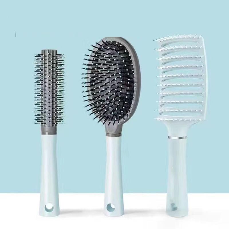

Air Bag Anti Static Comb Plastic Massage Anti Static Hair Brush Practical Care Spa Head Massager Household Curly Hair Hair Comb синий