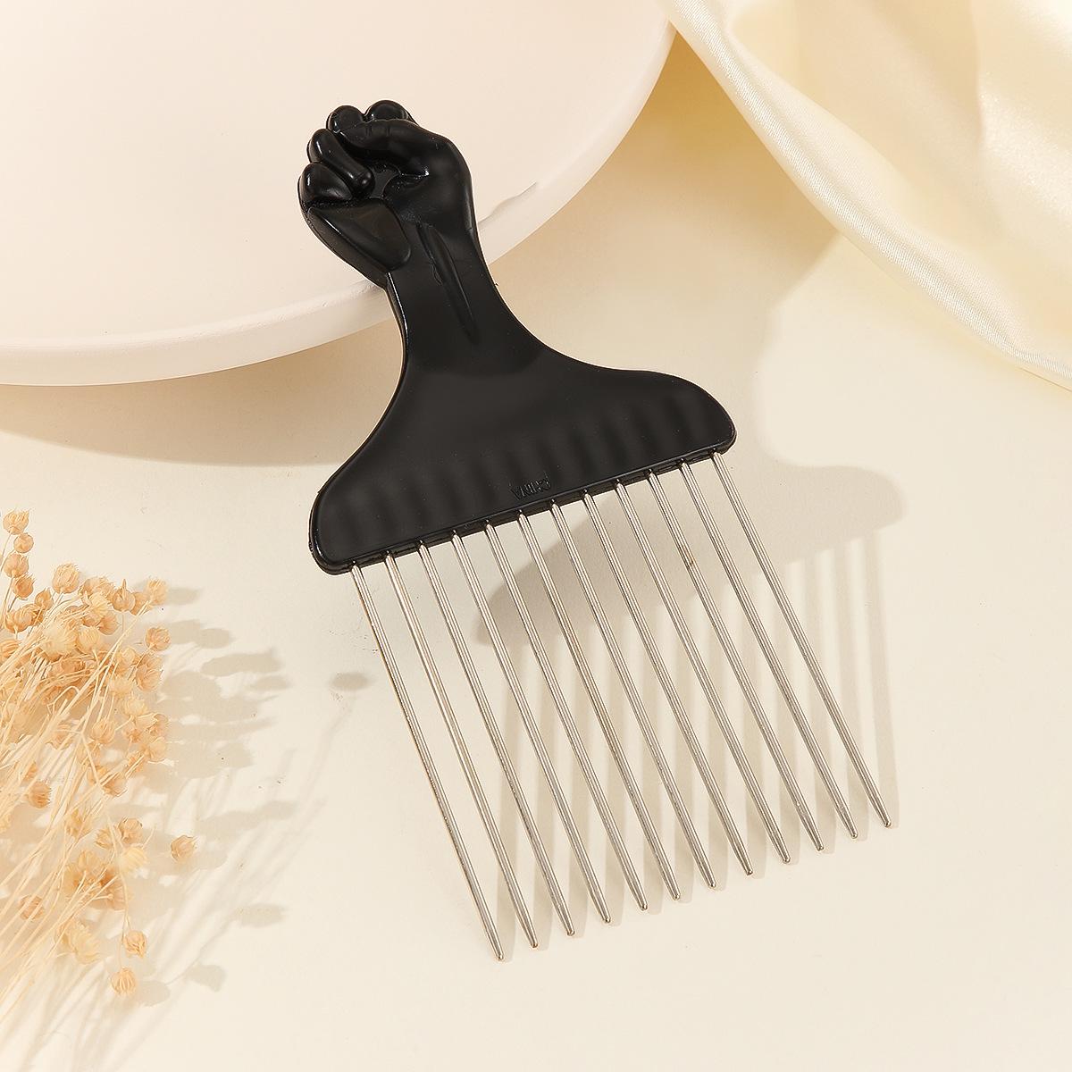 

Black Steel Needle Styling Comb