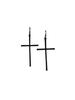 European & American Simple Style Cross Earrings In Black, Gold & White Gold