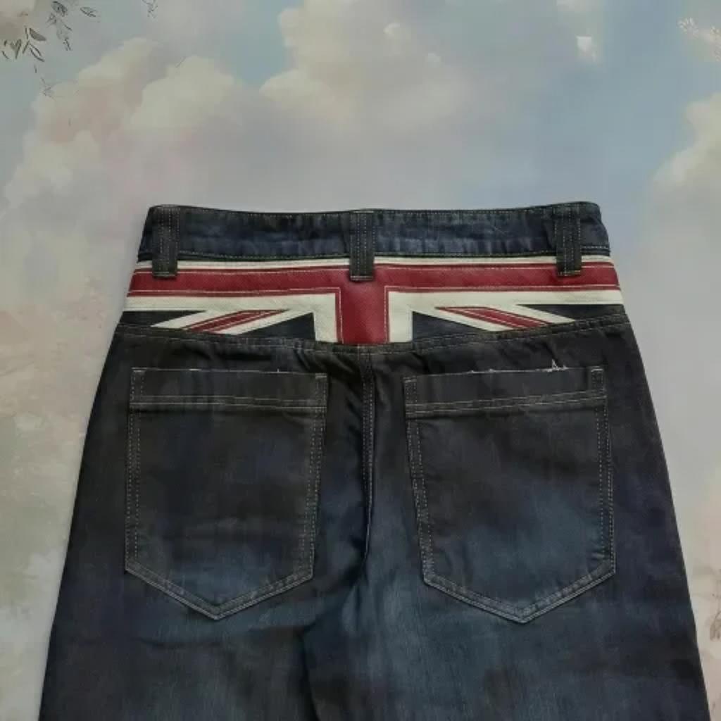 DRIPX Pantaloni di Jeans Baggy Classici Lavati a Vita Alta per Uomo e Donna Jeans a Gamba Dritta Minimalisti per il Lavoro e per Vestirsi