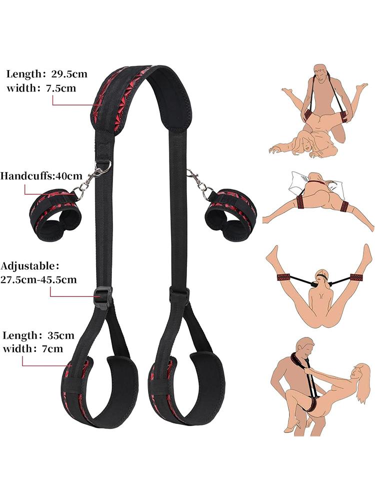Sex Handcuffs Restraints Open Leg Ankle Cuffs SM Bondage Harness Bed Bandage Straps Slave Major Toys Erotic Accessories
