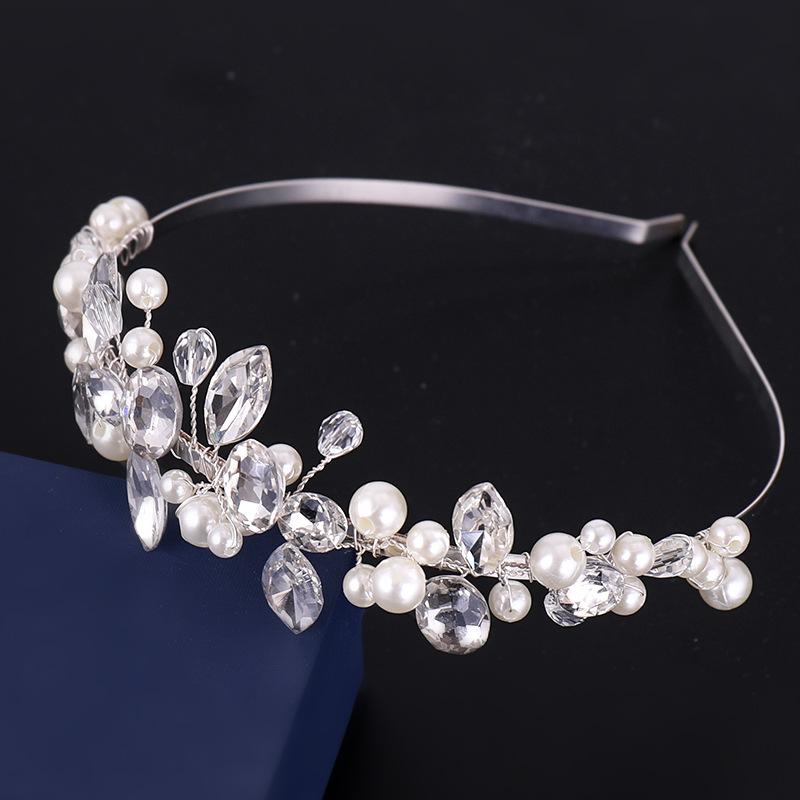 Wholesale Fashion Factory Supply Hair Accessories Women White Pearl Floral Headband Hairband