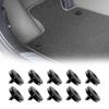 10Pcs Anti-Slip Car Mat Carpet Clips Plastic Black Car Mat Clips Holder Clamps Car Interior Accessories Car Floor Mat Retainers