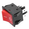 Welding Machine 30A 120/250V High Current Red Copper Rocker Power Button Switch 4Pin With Light  ON-OFF Electrical Accessories