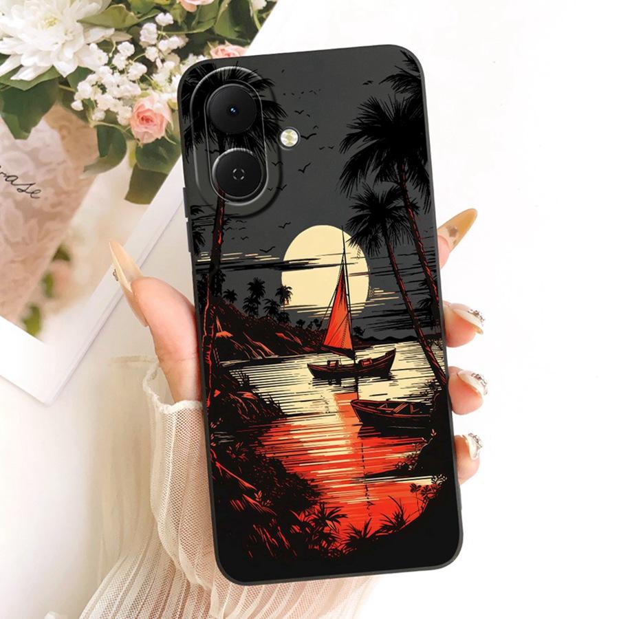 Pone Case for Tecno Spark Go 2 Case KM4 Cute Panda Lovely Rabbit Pattern Shell for Tecno Sparkgo2 GO 2 Len Proective Back Capa