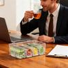 Tea Storage Organizer Clear Box With Removable Dividers Packet Storage Tea Bag Holder Organizer For Kitchen Cabinet Counter