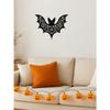 Handcrafted Iron Gothic Bat Wall Art, Dark Home Decor, Halloween Indoor Outdoor Ornament, Unique Gift