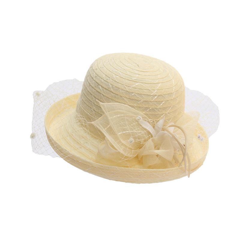 Summer Crimped Mesh Top Hat, Fashion Celebrity Fashion Hat, Outdoor Sunshade Basin Hat, Women'S Sunscreen Sun Hat