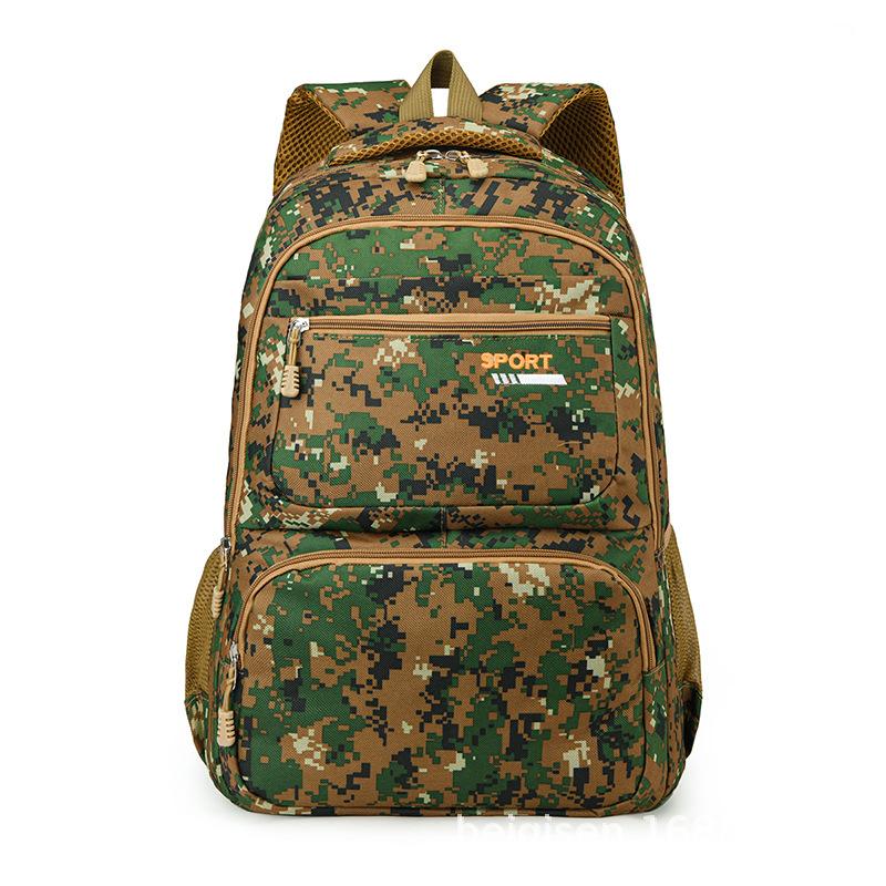 Backpack Men's New Camouflage Light Travel Backpack Trend Large Capacity Sports Outdoor Sports College Student School Bag