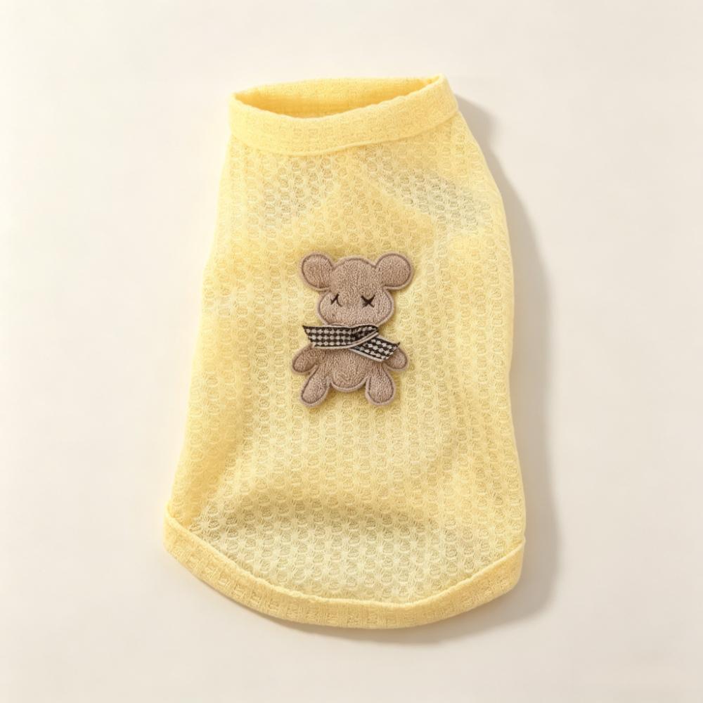 1PC  Waffle Knit Dog Vest Sleeveless Strappy Top Summer Breathable Pet Outfit for Small Dogs Cats