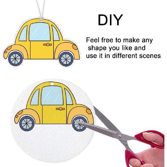 50 Pcs Sublimation Air Fresheners Blanks Sublimation Blanks Products DIY Air Freshener For Car And Home Hanging Decoration Sublimation Car Freshener