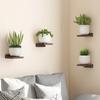 4 Stück Holz Wandmontierte Regale Einfache Pflanzen Blumentopf Tabletts Langlebige Blumenständer für die Küche