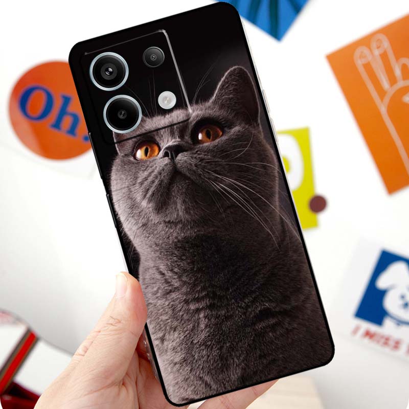 Grey British Shorthair Cat Funda For Xiaomi Redmi Note 14 Pro 10 11 12 13 15 Pro Plus Case For Redmi 15 14C 12C 10C 13C