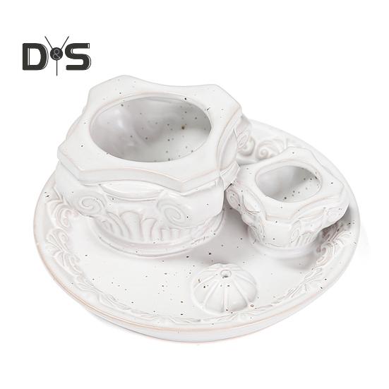 

Подставка для палочек Пало Санто, керамический подсвечник, курильница 4 в 1, подставка для благовоний Пало Санто, декор комнаты для медитации и йоги белый