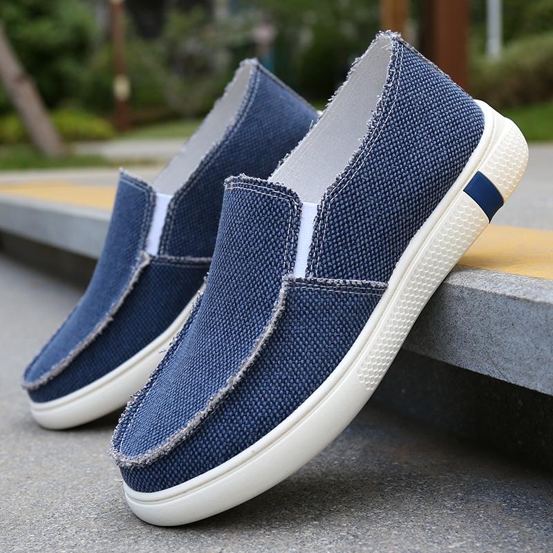 2026 New Man‘S Casual Canvas Shoes Soft Comfortable Lightweight Fashion Versatile Outdoor Walking Loafers Shoes